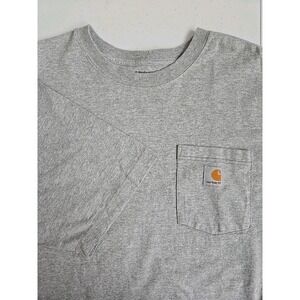 Carhartt Men's XL Loose Fit Light Gray Born from the Railroad Short Sleeve‎ Tee